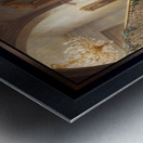 Portrait Of Anya Radu By The Grand Staircase Mesmerizing AI Concept Art by Xzendor7 Metal print