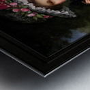 Young Beauty With A Red Ribbon Hat by Francois Martin-Kavel Metal print