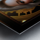 The Captivating Beauty Of Elovia Sevrence Mythological Fantasy AI Concept Art Portrait by Xzendor7 Metal print