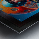 The Aliens Are Upon Us Captivating AI Concept Art Portrait by Xzendor7 Metal print