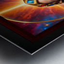 Her Cosmic Halo Pin Up Girl Poster Art Captivating AI Concept Art Portrait by Xzendor7 Metal print