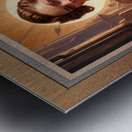 She Has That Look Mesmerizing AI Concept Art Retro Fusion Pin Up Portrait by Xzendor7 Metal print