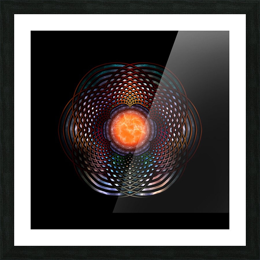 Orb Moon Rings Abstract Pattern Art Picture Frame print