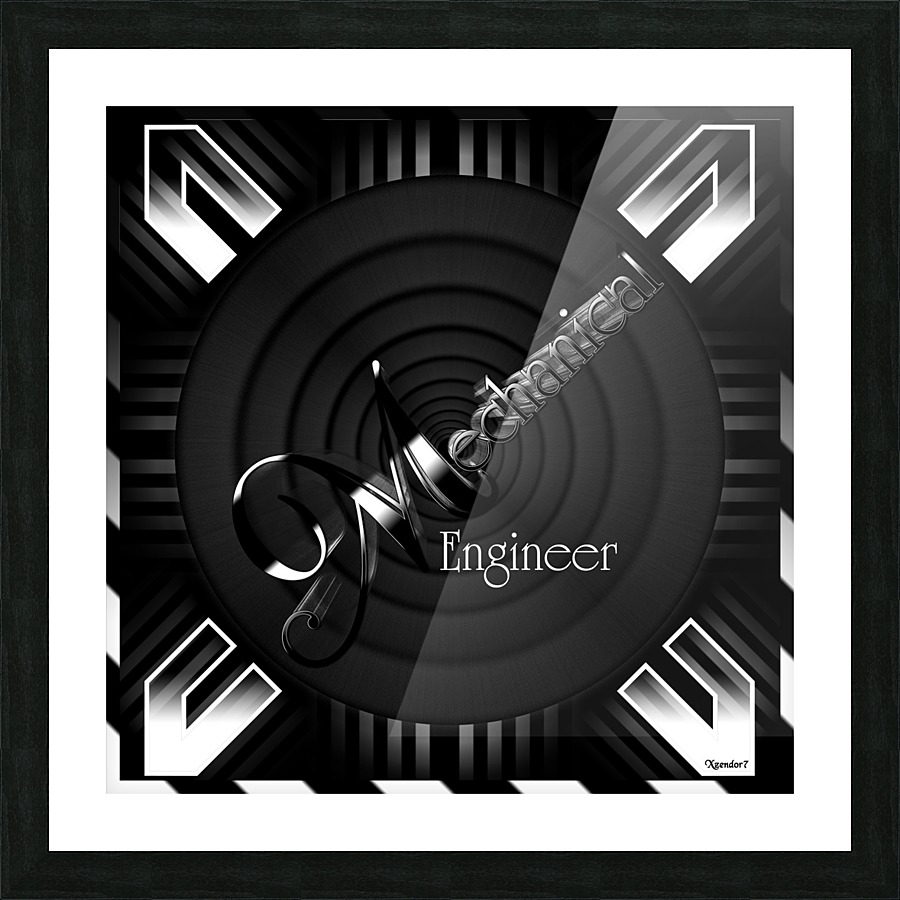 Mechanical Engineer Deco Flare Picture Frame print