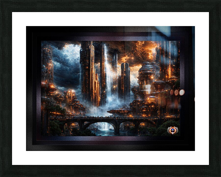 The Erkala Metropolis On Drepous IV Astounding AI Concept Architectural Art by Xzendor7 Picture Frame print