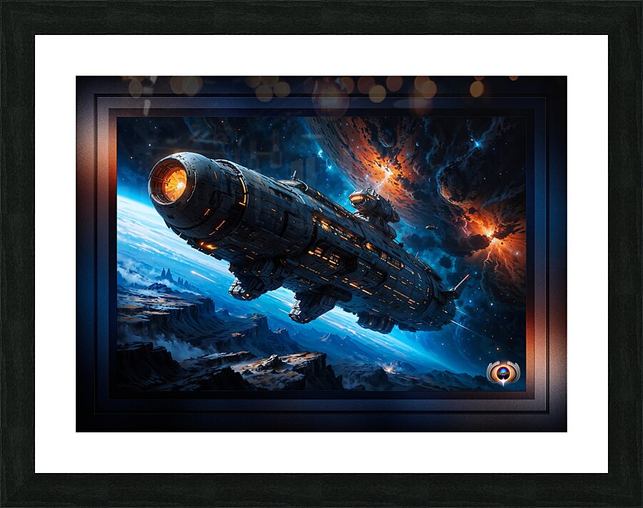 The Torkin Leaving The Planet Trelladen Captivating AI Concept Art by Xzendor7 Picture Frame print