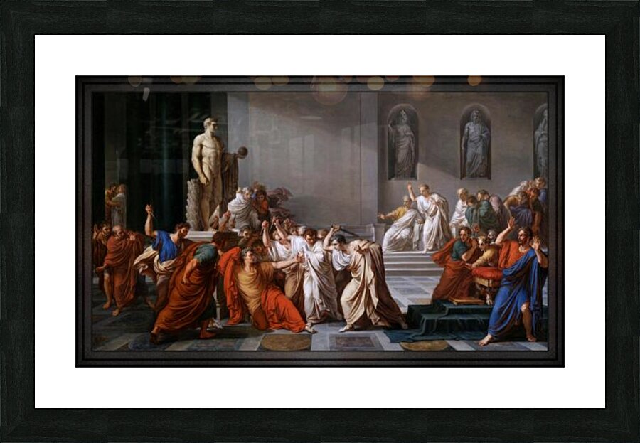 La morte di Cesare The Assassination of Julius Caesar by Vincenzo Camuccini Picture Frame print