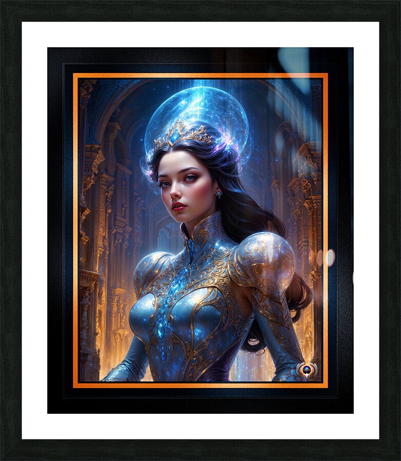 Elysia Ardentis An Enigmatic Vision Of Celestial Elegance And Grace Captivating AI Concept Art by Xzendor7 Picture Frame print