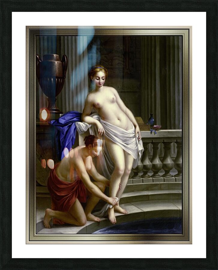 Greek Woman at the Bath by Joseph-Marie Vien Picture Frame print