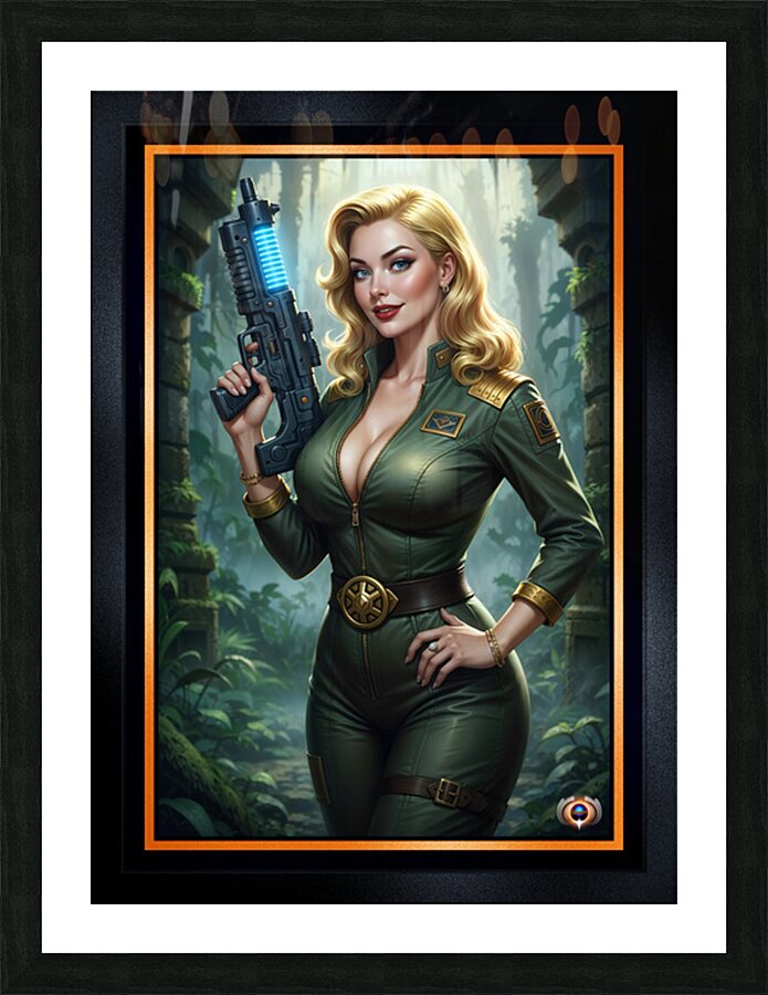 Chyrelle Lythander Exploring The Lost Ruins Of Xantus Prime Gorgeous AI Concept Art by Xzendor7 Picture Frame print