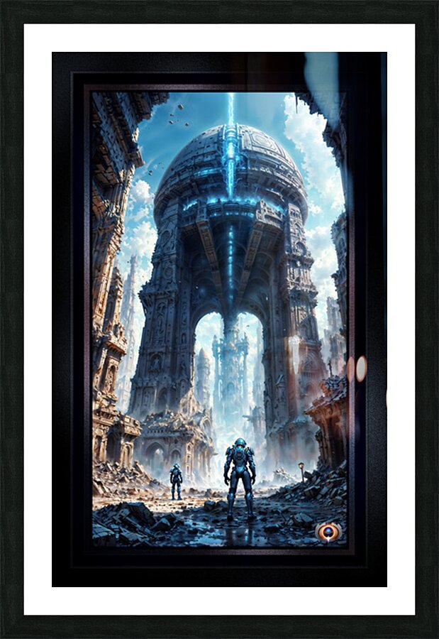 Destruction Of Eslivan A Chronicle Of The Fall Of Trevus Captivating AI Concept Art by Xzendor7 Picture Frame print