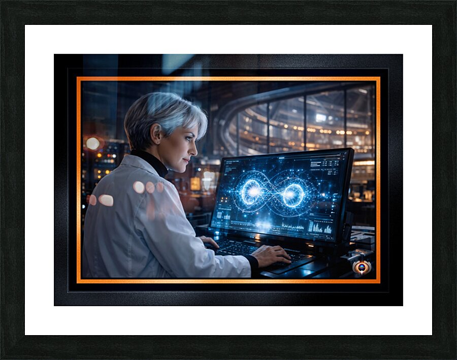 Unlocking Quantum Entanglements Secret Of Unlimited Energy Fascinating AI Concept Art by Xzendor7 Picture Frame print