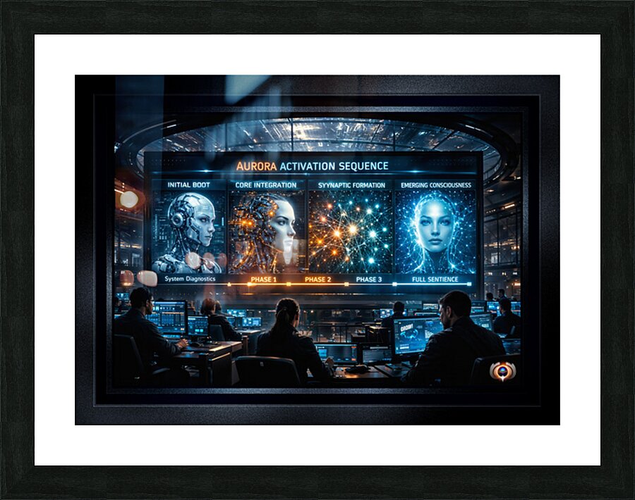 The Aurora Project: Witnessing The Birth Of Etai Talis Awe-InspiringAI Concept Art by Xzendor7 Picture Frame print