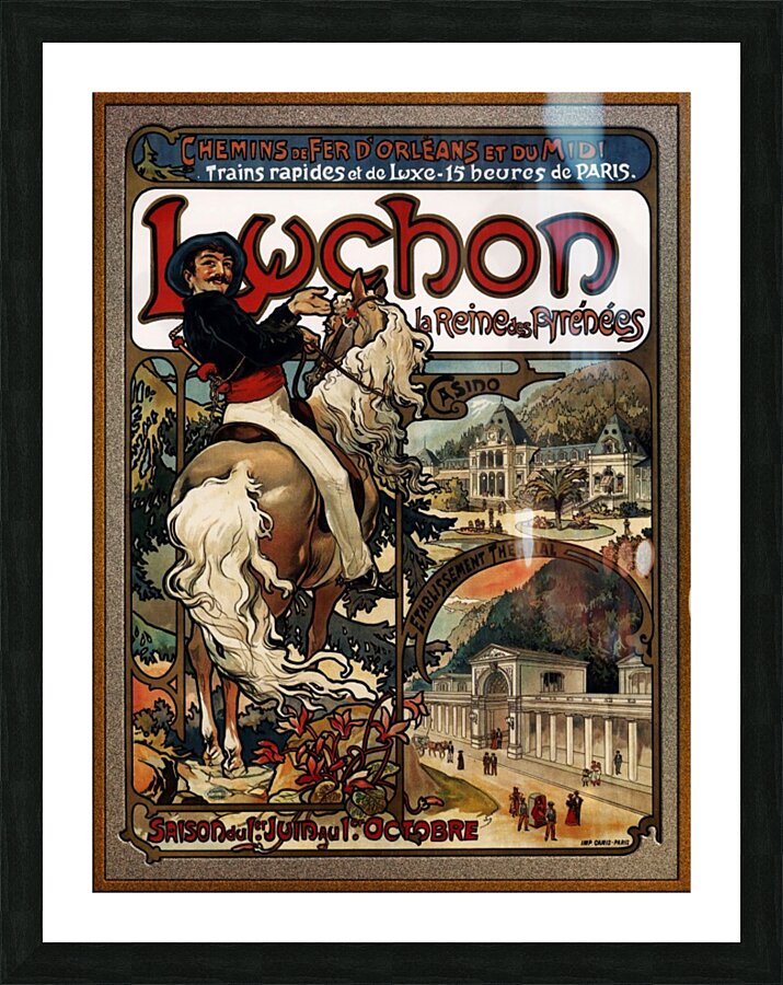 Luchon by Alphonse Mucha Picture Frame print