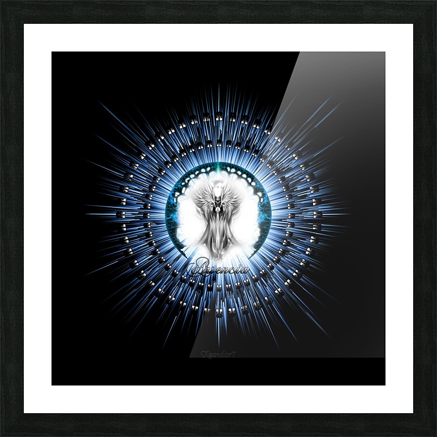 Arsencia Ethereal Silver Light Fractal Art Picture Frame print