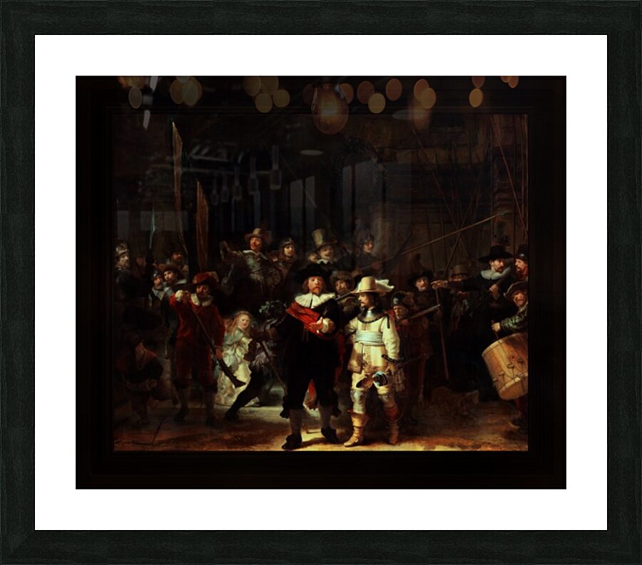 The Night Watch De Nachtwacht by Rembrandt van Rijn Classical Fine Art Old Masters Reproduction Picture Frame print