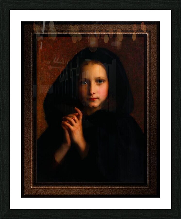 Femme Dans Un Manteau by Adolphe Piot Classical Fine Art Old Masters Xzendor7 Remastered Reproduction Picture Frame print