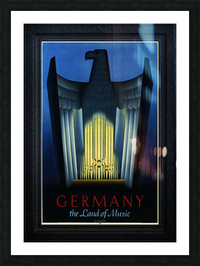 Germany The Land of Music by L Heinemann Art Deco Illustration by