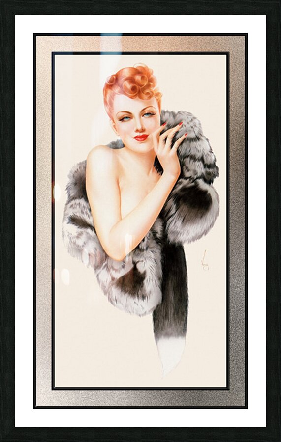 Fox by Alberto Vargas Pin-Up Girl Vintage Art by xzendor7 Wall Art
