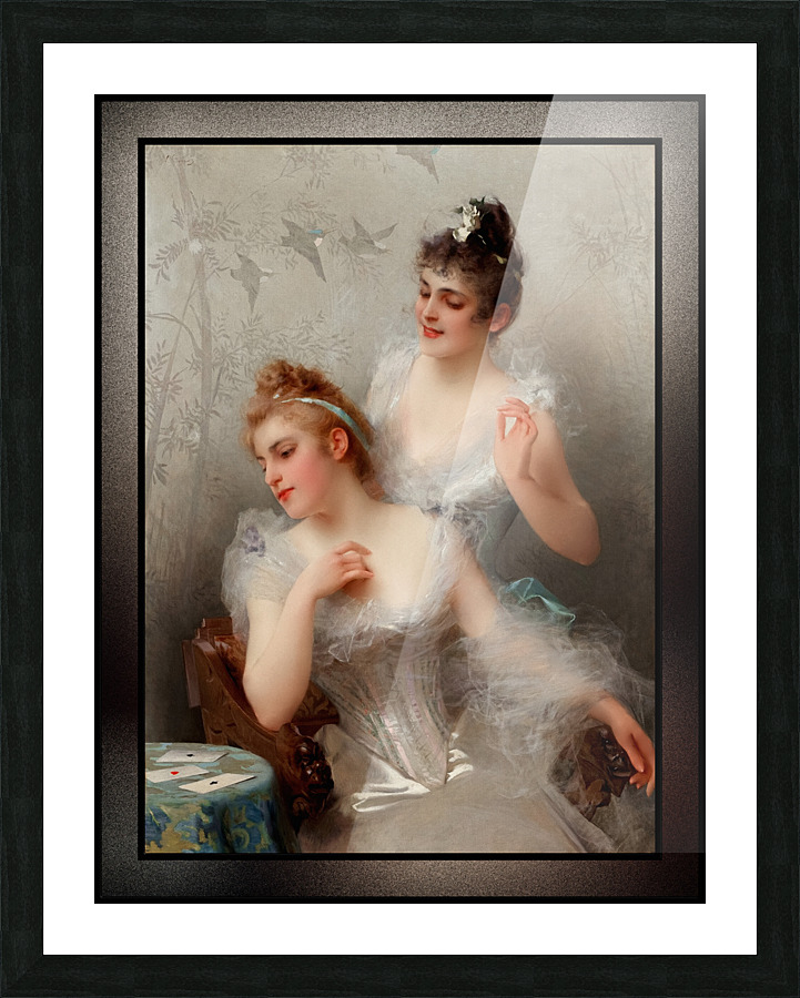 The Three Aces by Vittorio Matteo Corcos Classical Art Reproduction Picture Frame print