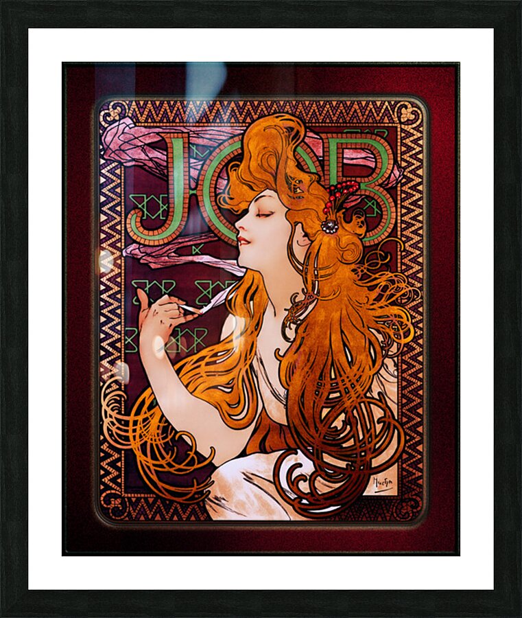 JOB by Alphonse Mucha Art Nouveau Old Masters Vintage Art Reproduction Picture Frame print