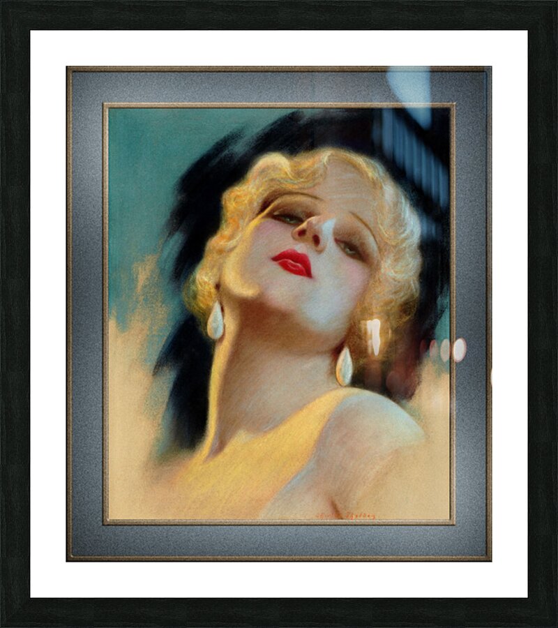 Jean Harlow Poses For Charles Gates Sheldon Remastered Vintage Retro Xzendor7 Art Reproductions Picture Frame print