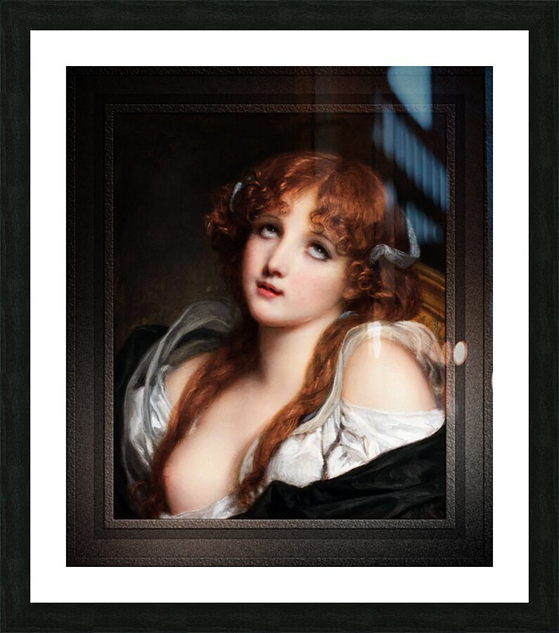 Pure portrait 北へ。 Portrait Bust Of A Young Girl by Jean-Baptiste Greuze Remastered