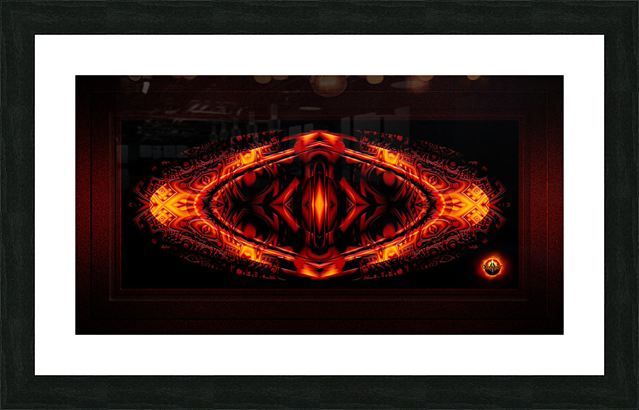 Allurian Mechanics SymQuad Evolution Geometric Abstract Digital Art by Xzendor7 Picture Frame print