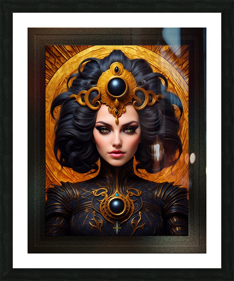 Tula The Mystic Mesmerizing AI Concept Art Portrait by Xzendor7 Picture Frame print