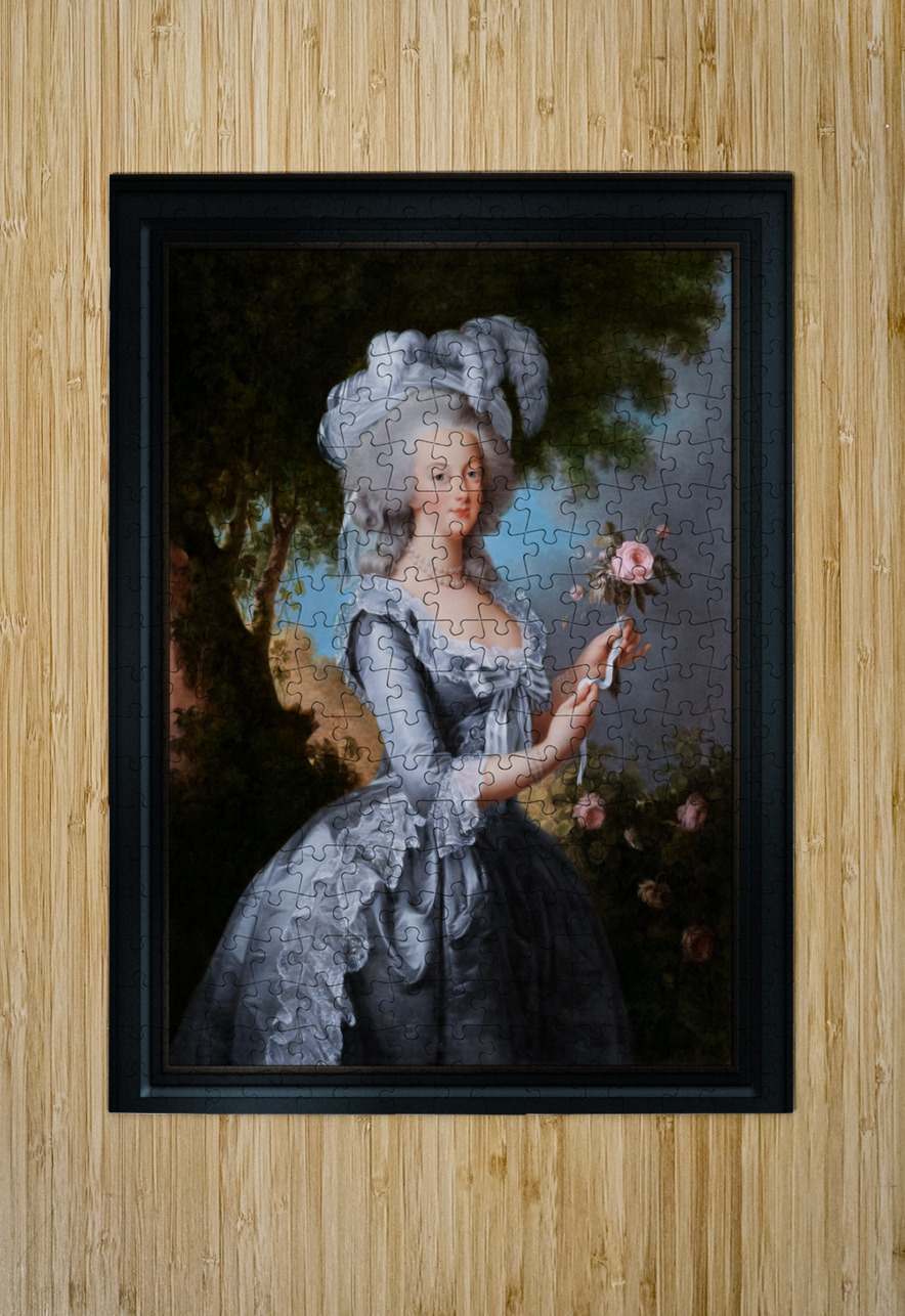 Marie Antoinette with a Rose by Elisabeth-Louise Vigee Le Brun