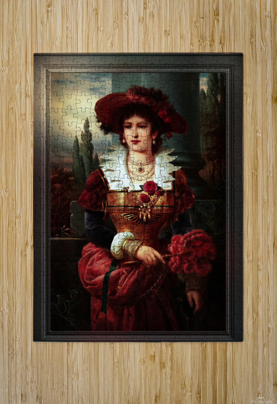 Portrait Of A Noble Lady by Franz Seraph Russ Classical Fine Art
