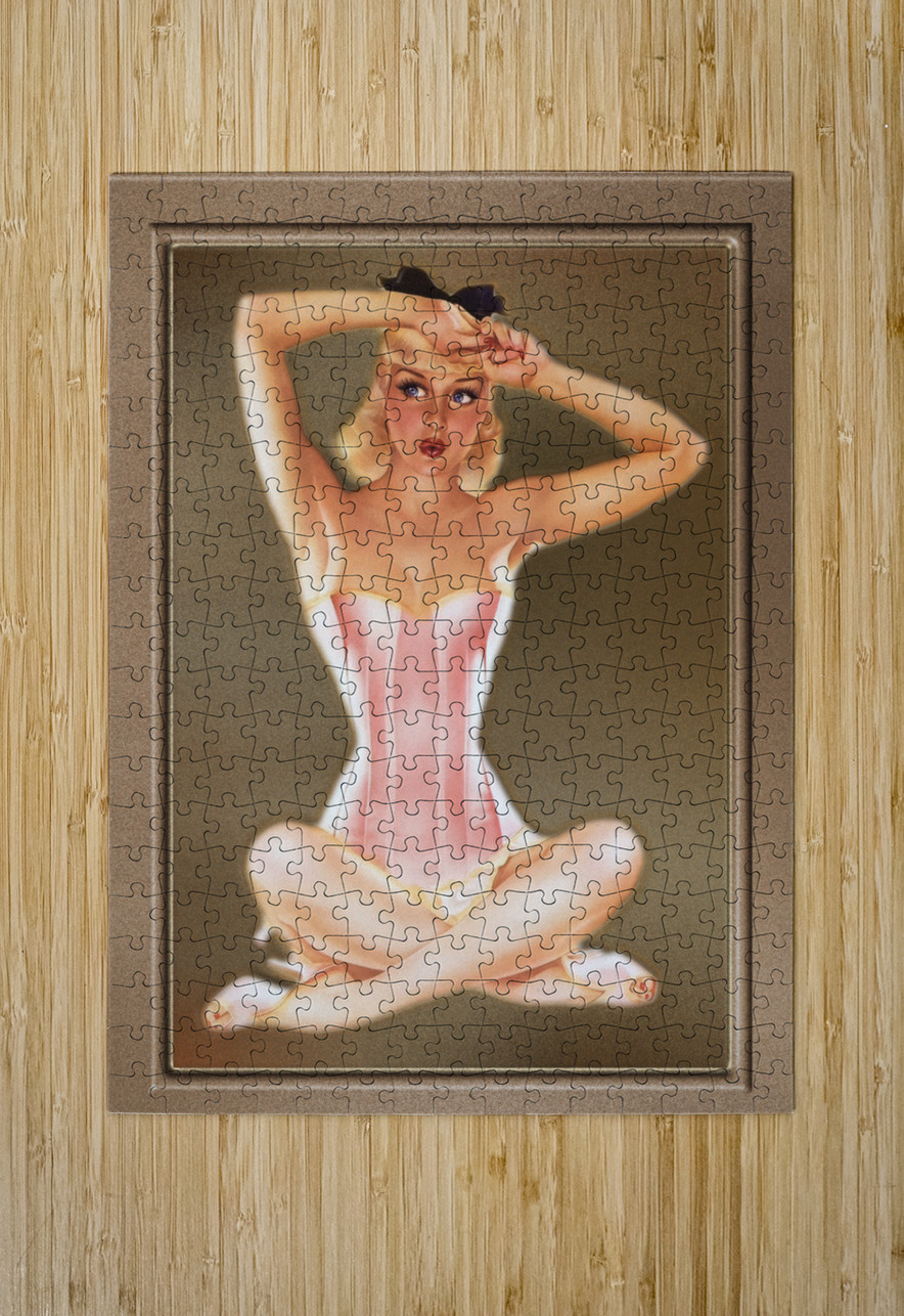 Varga Girl In A Pink Corset by Alberto Vargas Pin-Up Girl Vintage