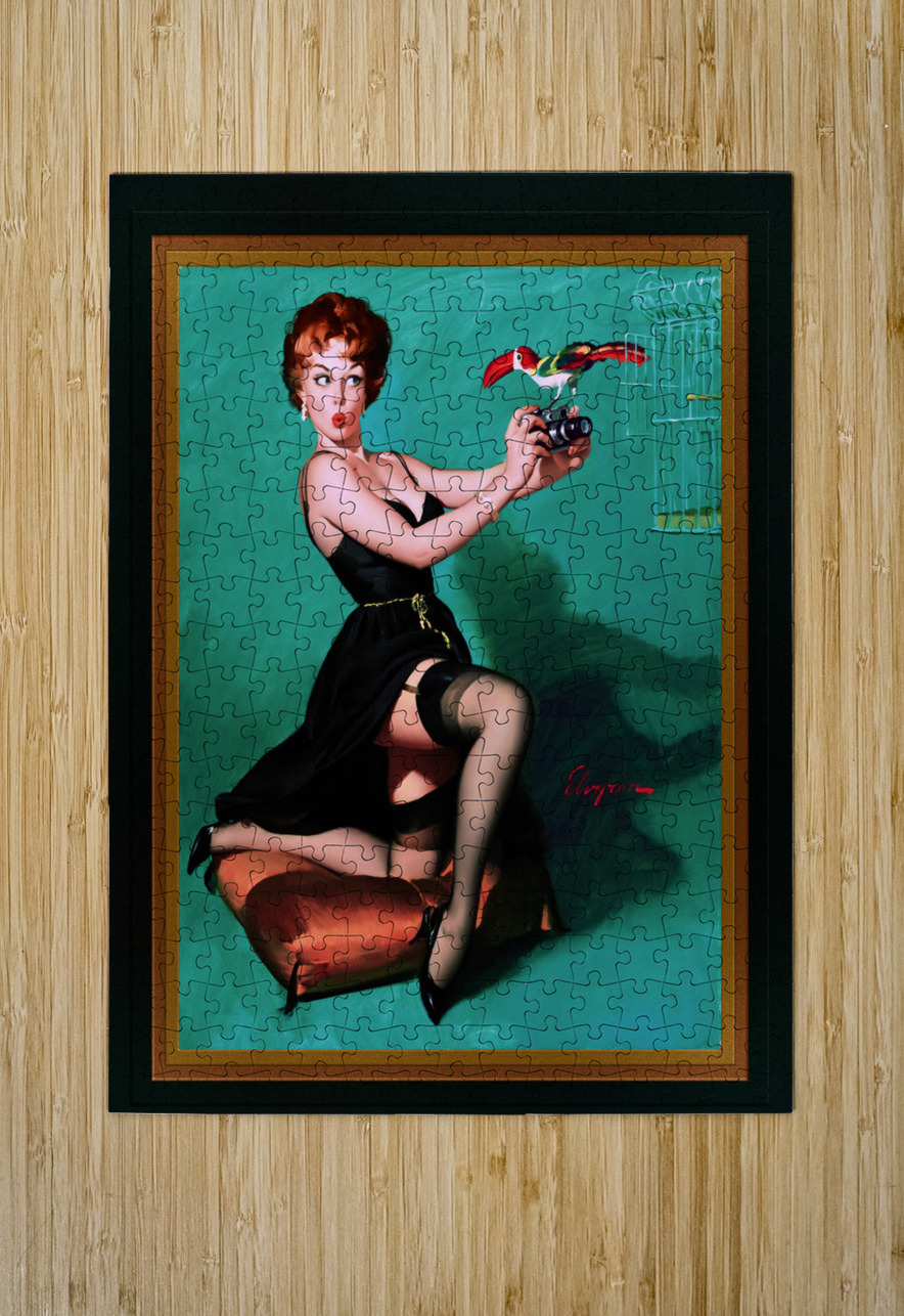 Ruffled Feathers by Gil Elvgren Remastered Xzendor7 Vintage Art