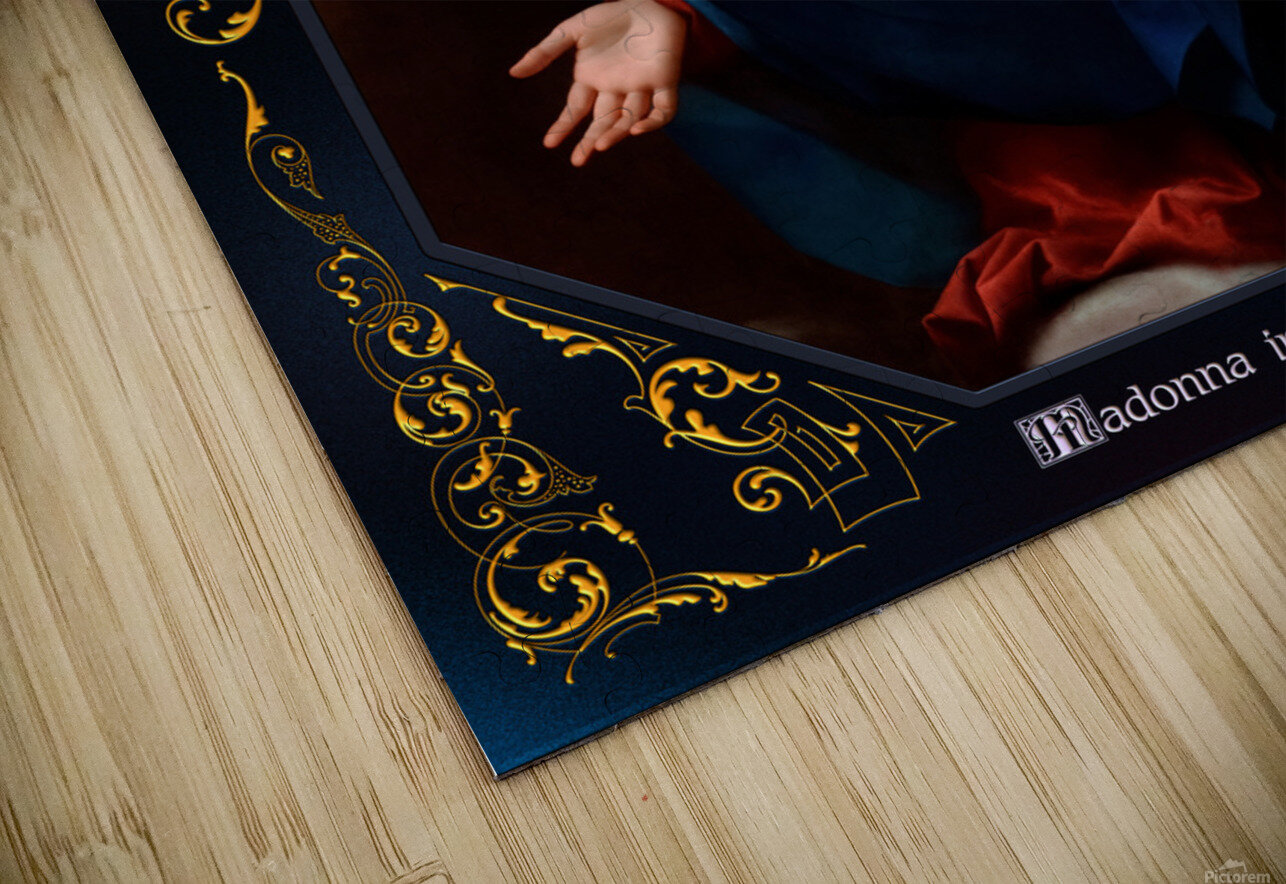 Madonna in Glory by Carlo Dolci Blue Gold Border Xzendor7 Old
