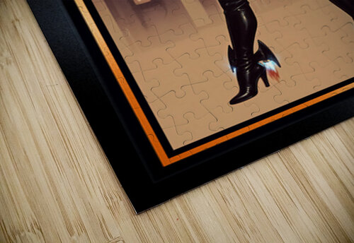 Femme Fatale Pin-Up Valeria Caelum Retro-Futurism Portrait Striking AI Concept Art by Xzendor7 xzendor7 puzzle