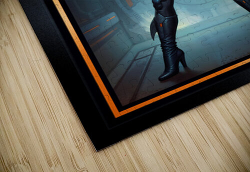 The Blue Sentinel Eqyra Dovani Wielding The Vyrax-7 Mesmerizing AI Concept Art by Xzendor7 xzendor7 puzzle