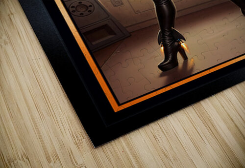 Retro-Futuristic Femme Fatale Pin-Up Pilot Lysandra Valtor Gorgeous AI Concept Art by Xzendor7 xzendor7 puzzle