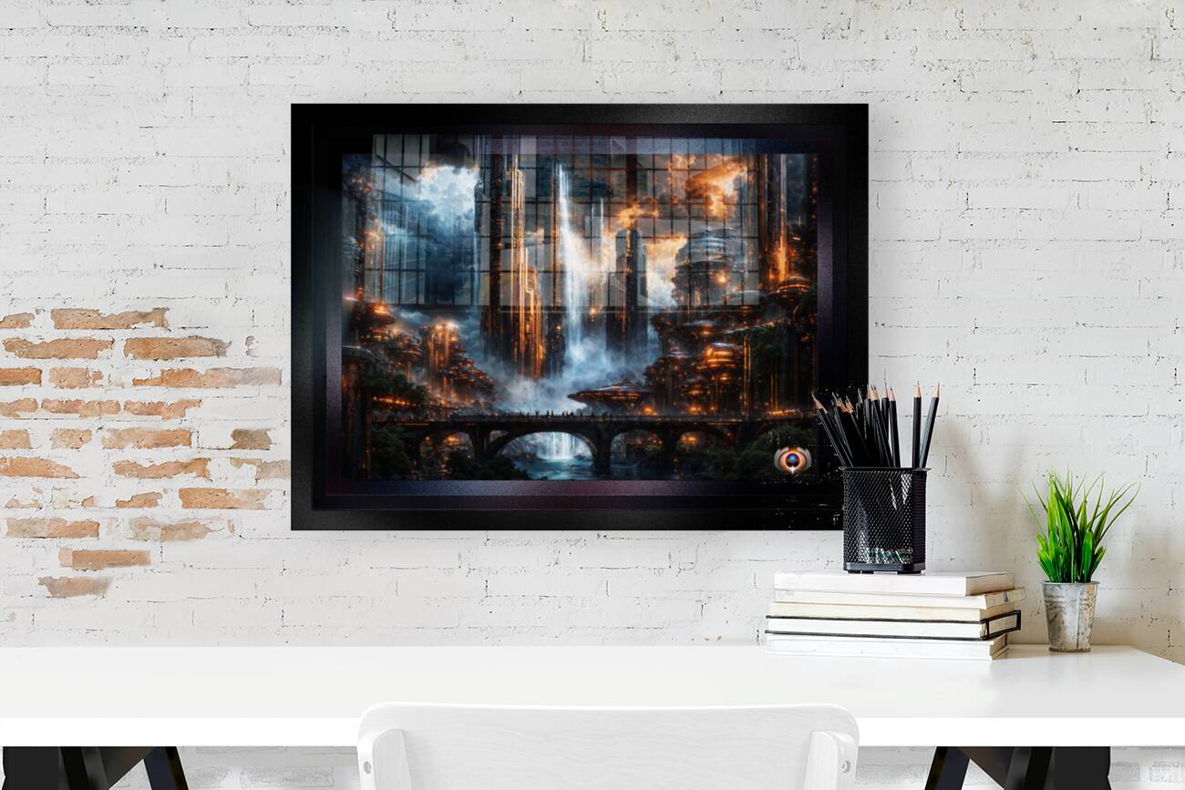 The Erkala Metropolis On Drepous IV Astounding AI Concept Architectural Art by Xzendor7 Reproduction