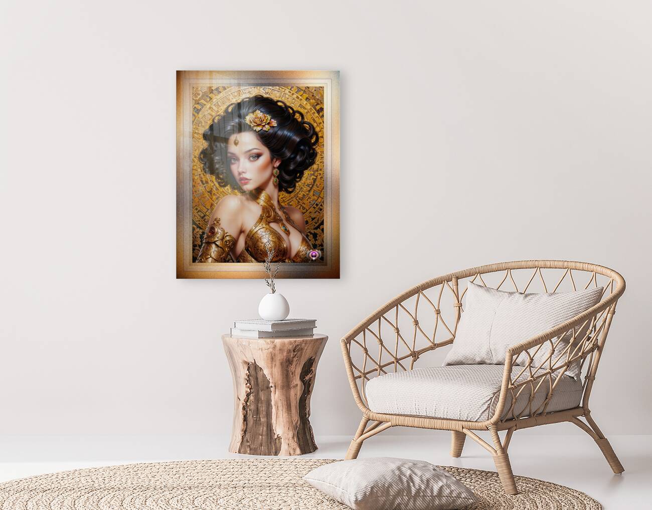 Portrait Of Delania Tracia Mesmerizing AI Concept Art by Xzendor7 Reproduction