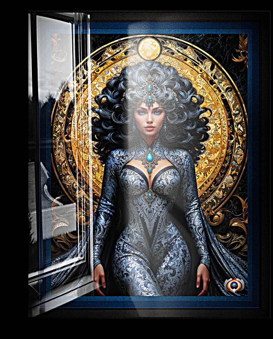 Portrait Of Lady Uona Oopan Captivating AI Concept Art Portrait by Xzendor7 Reproduction