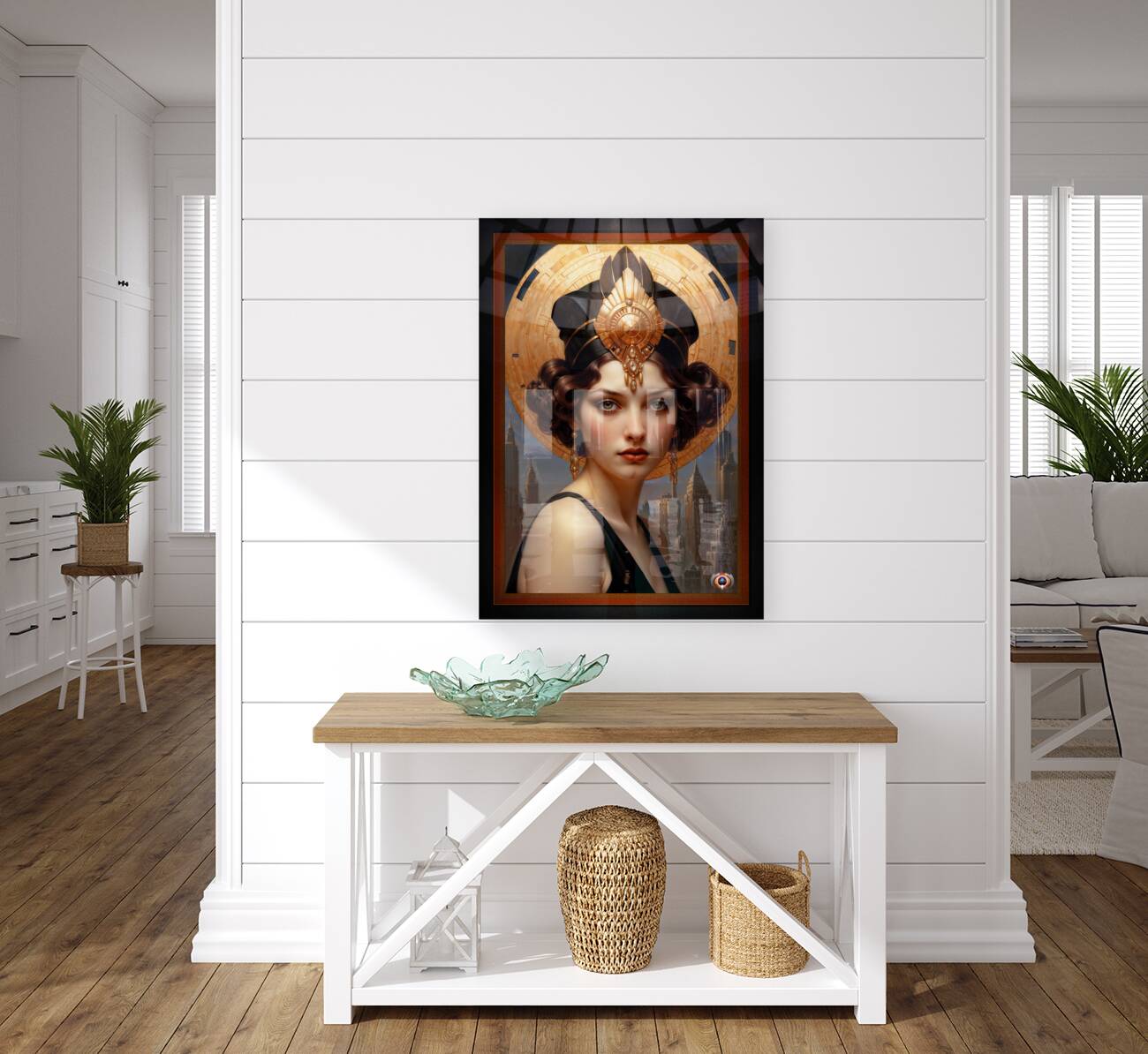 Classic Art Deco Elegance Mesmerizing AI Concept Art Portrait by