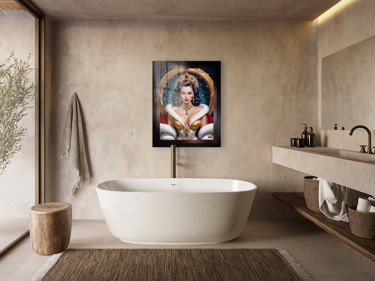 The Breathtaking Portrait Of The Ethereal Beauty Adelina Vespera Mesmerizing AI Concept Art by Xzendor7 Reproduction