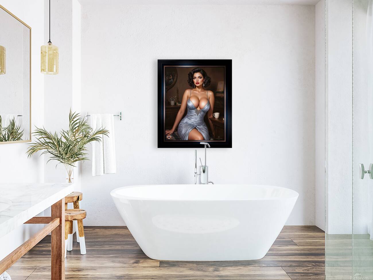 Classical Female Portraiture Of The Elegant Beauty Lysandra Velouris Intocxicating AI Concept Art by Xzendor7 Reproduction