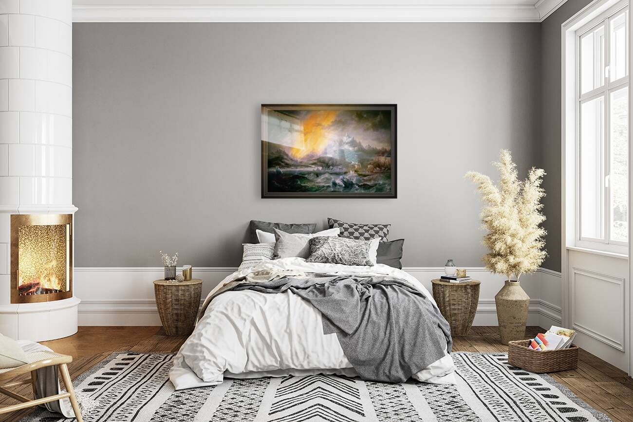 HMS Erebus and Terror in the Antarctic by James Wilson Carmichael Reproduction