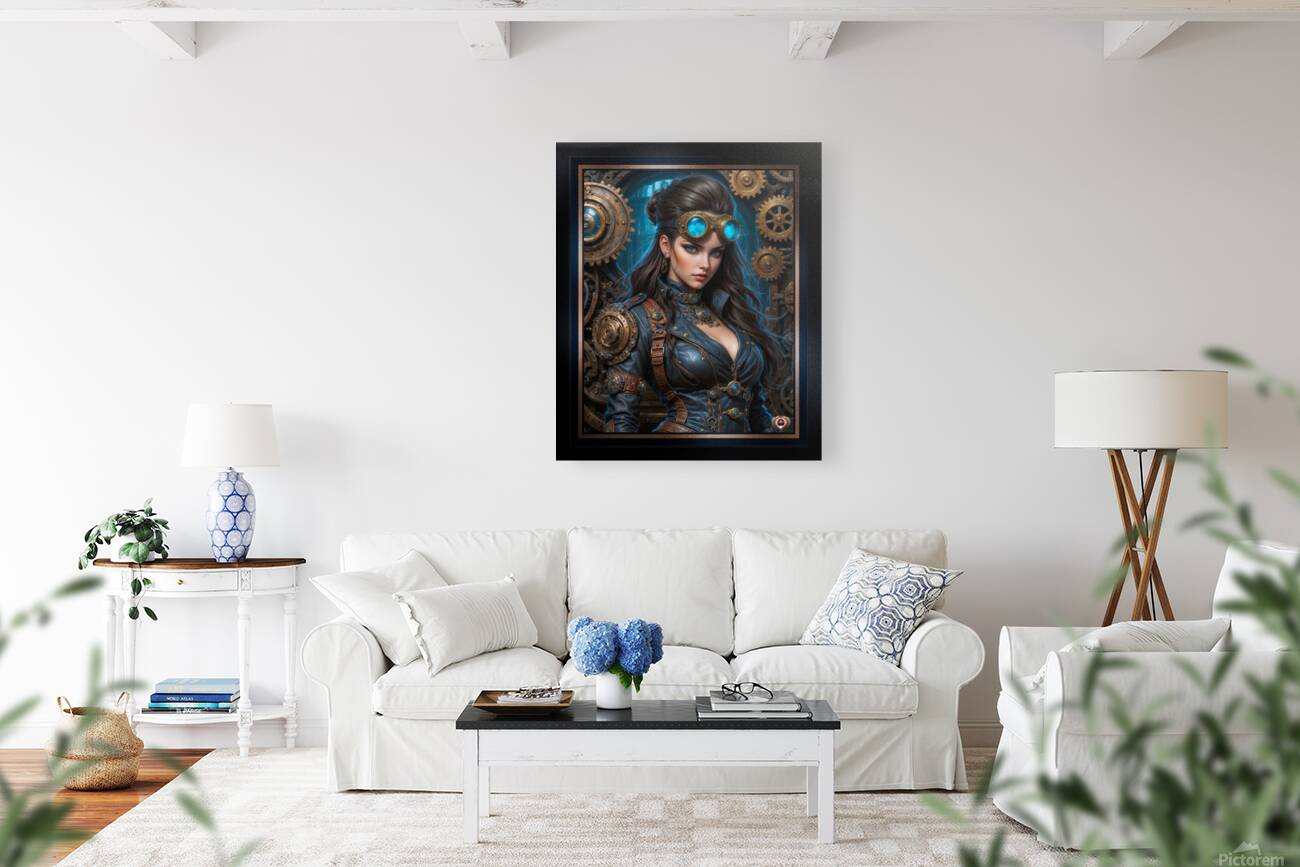 Clockwork Portrait Of Victorian Beauty Lyrianne Grayson Captivating AI Concept Art by Xzendor7 Reproduction