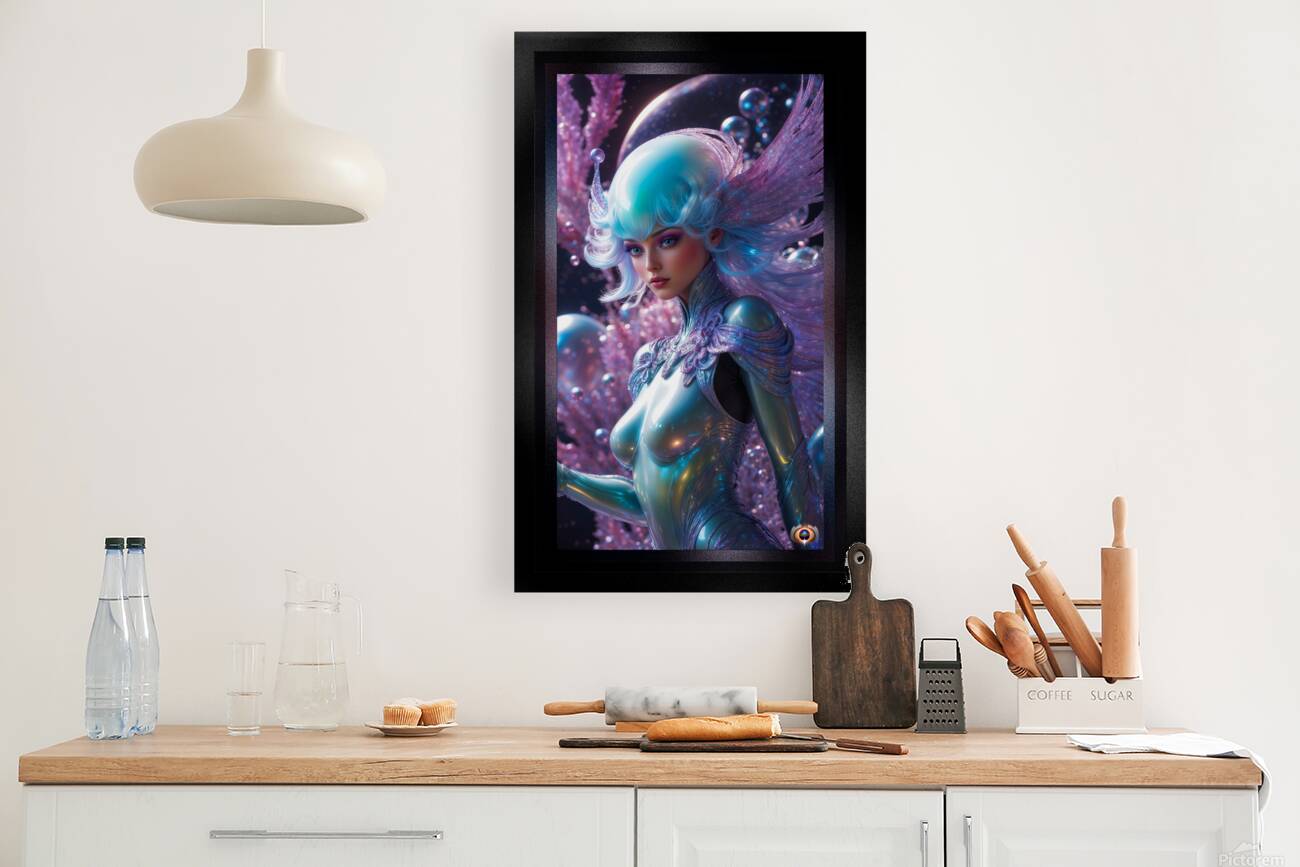 Glowing Realm Of The Bioluminescent World Of Laitheria Gorgeous AI Concept Art by Xzendor7 Reproduction