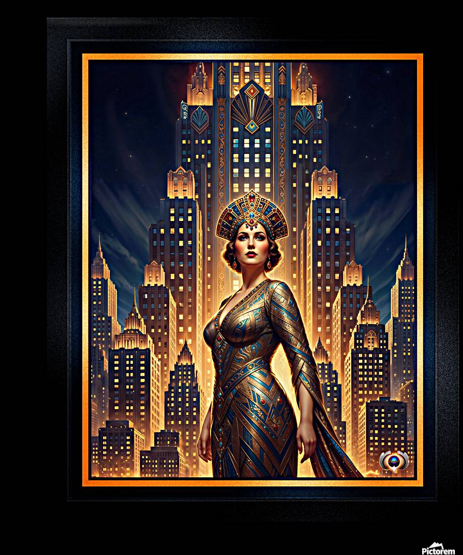 Ryana Drelis Amidst the Towers of The Aurelian Spires Striking AI Concept Art by Xzendor7 Reproduction