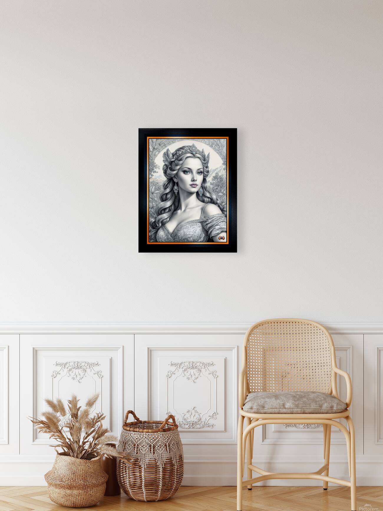 Lady Vaelorin Silvanius In The Garden Of Valtoris Of Aerelon Mesmerizing AI Concept Art by Xzendor7 Reproduction