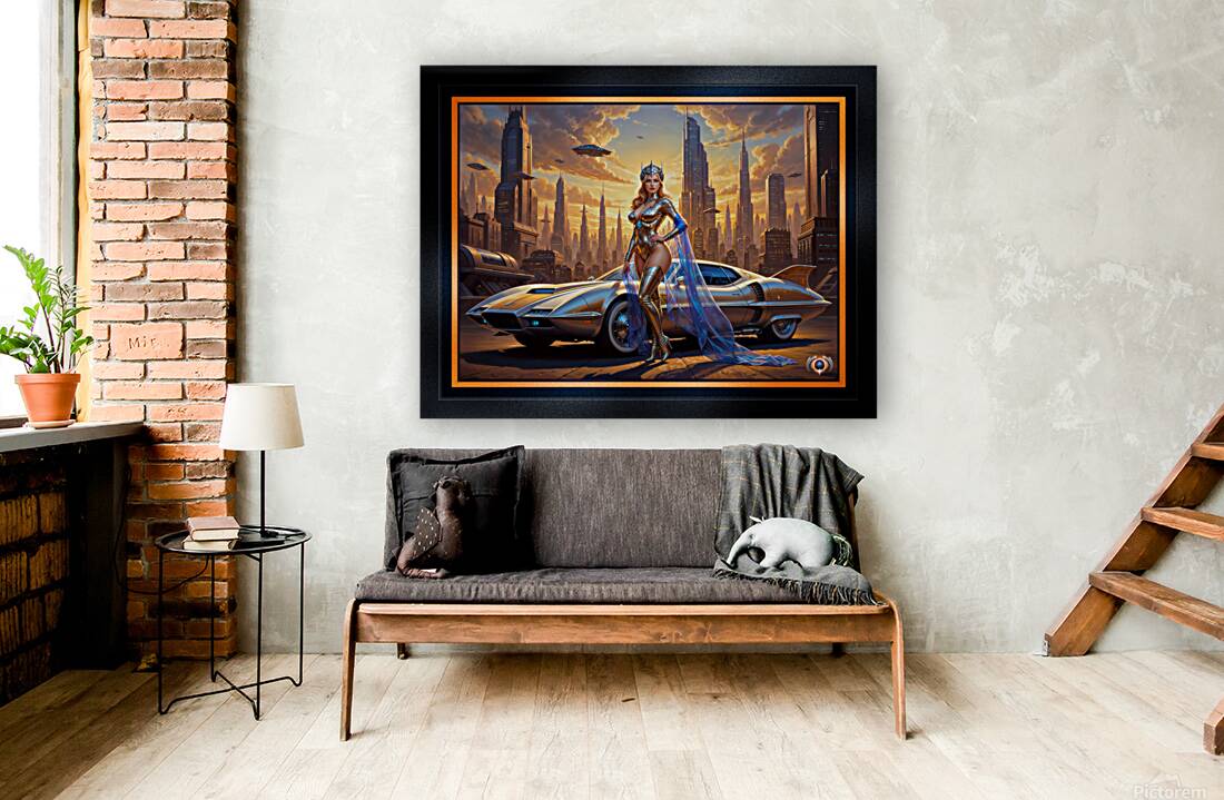 Fusion Beauty Liora Vossfeldt Amidst Deblian Metropolis Stunning AI Concept Art by Xzendor7 Reproduction