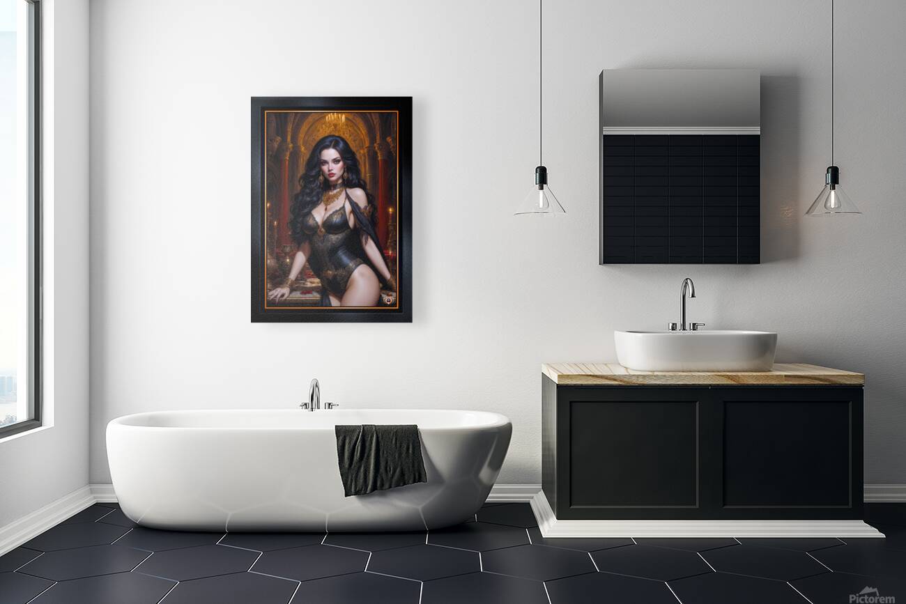 Gothic Fantasy Art Portrait Of Istrella Natchinsen Stunning AI Concept Art by Xzendor7 Reproduction